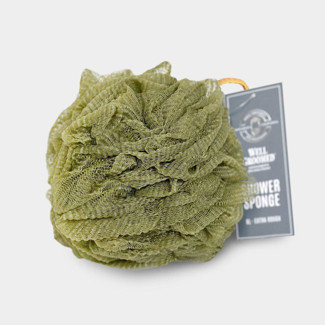 Jumbo Extra Rough Shower Sponge - Army Green