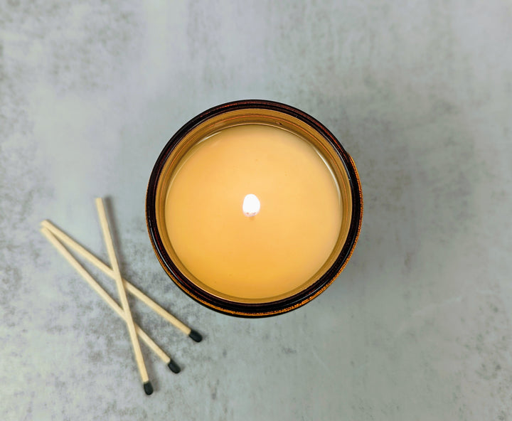 Amber Jar Candle - Home By The Fire