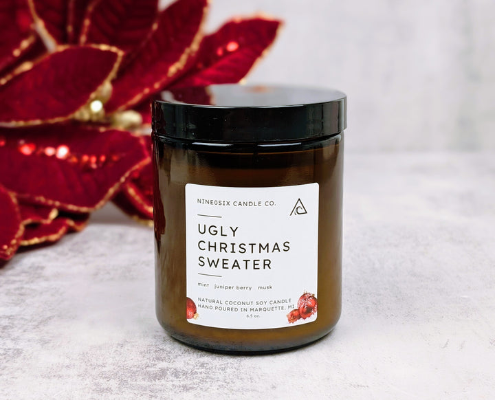Amber Jar Candle - Ugly Christmas Sweater