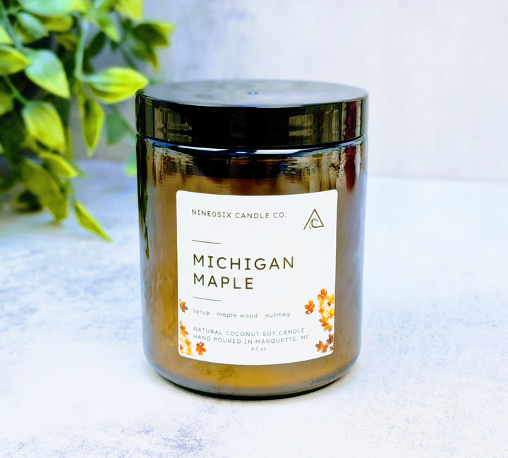 Amber Jar Candle - Michigan Maple