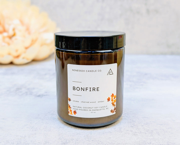 Amber Jar Candle - Bonfire