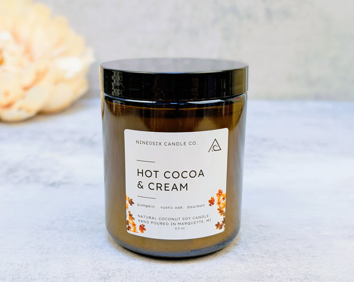 Amber Jar Candle - Hot Cocoa & Cream