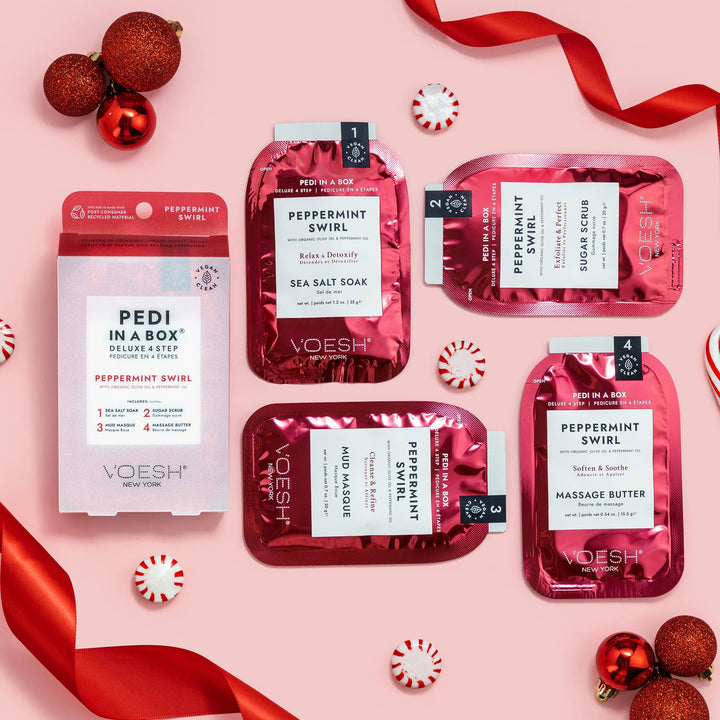 Pedi in a Box Deluxe 4 Step - Peppermint Swirl