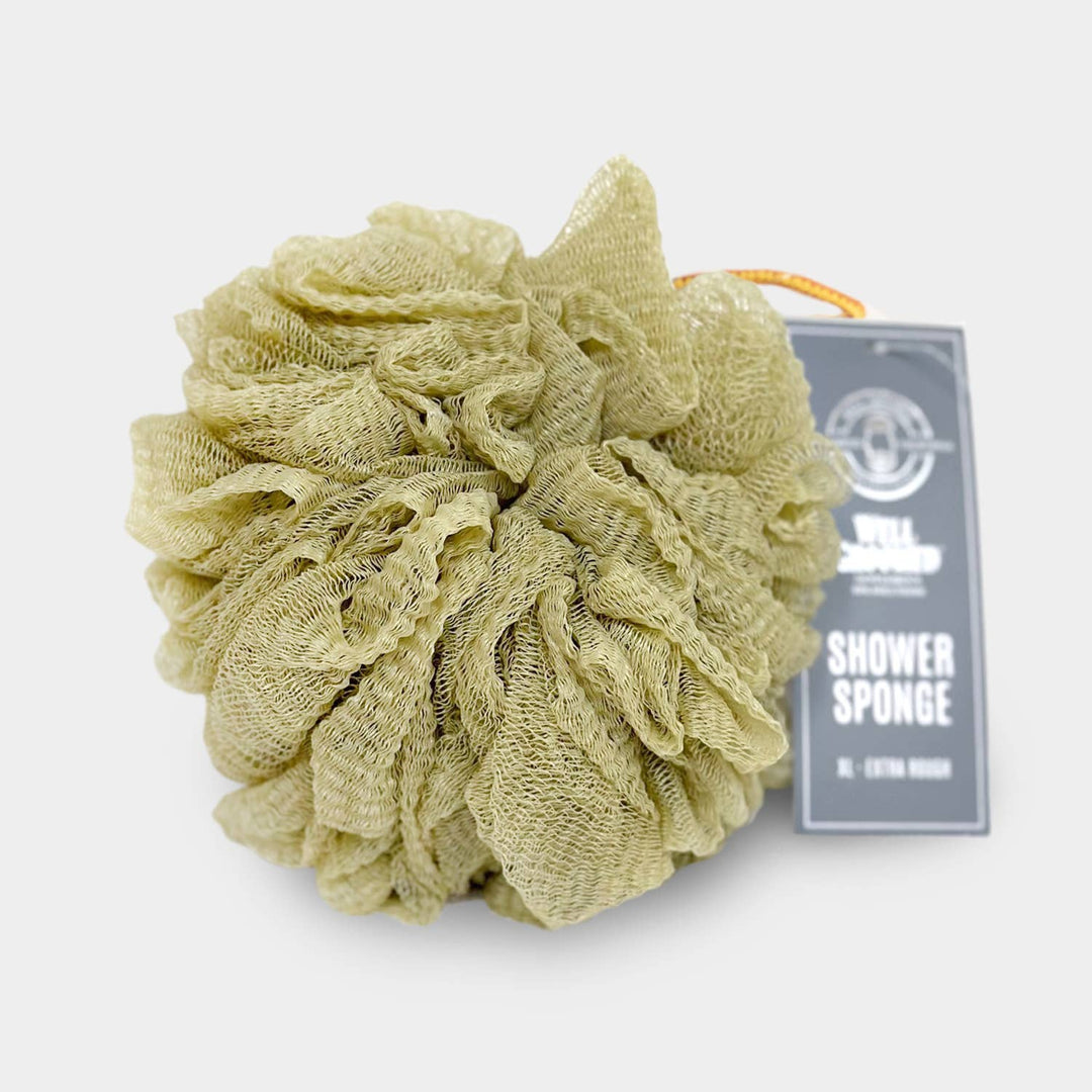Jumbo Extra Rough Shower Sponge - Light Olive