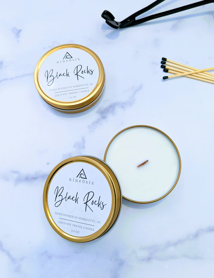 Travel Candle - Black Rocks