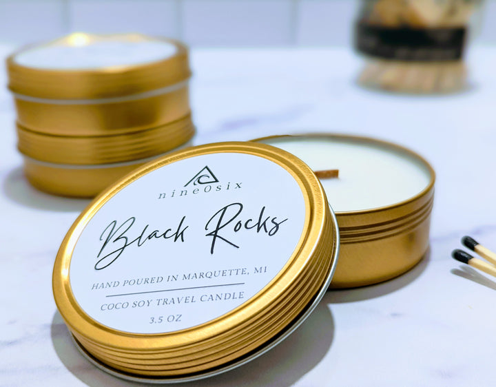 Travel Candle - Black Rocks