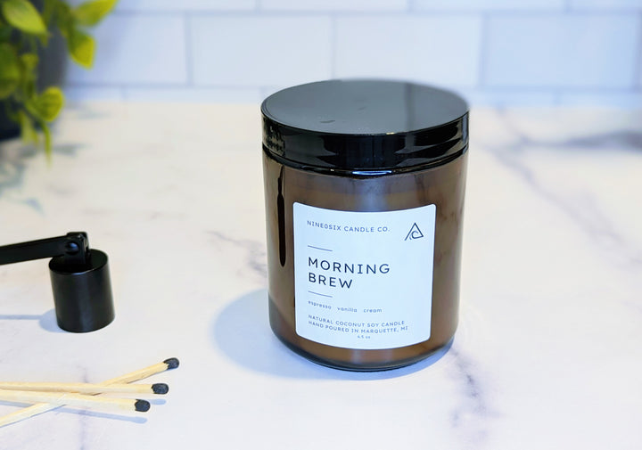 Morning Brew Candle in AMber Jar