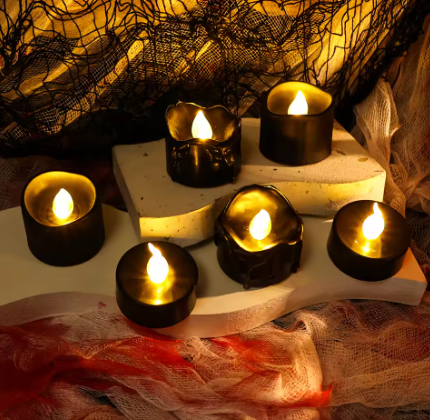 Assorted Flameless LED Candles for Halloween Decor