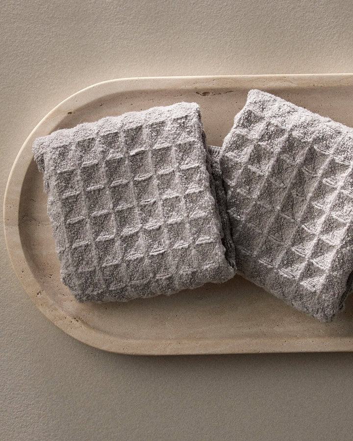 Stone Waffle Washcloth Set