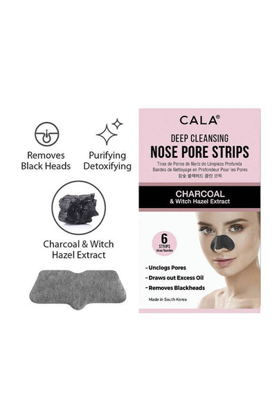 6pc Charcoal Nose Pore Strips