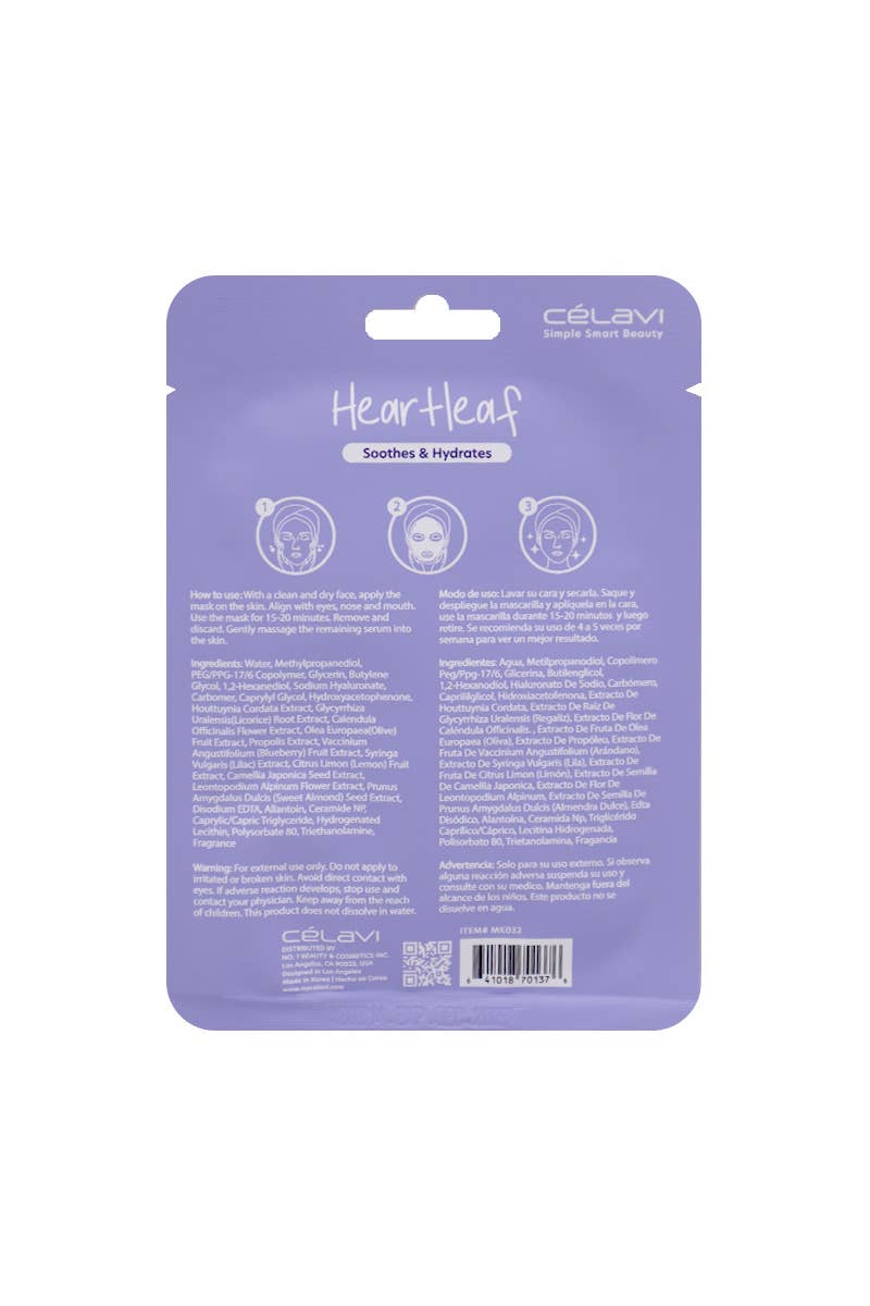 Heartleaf Facial Mask - Soothes & Hydrates
