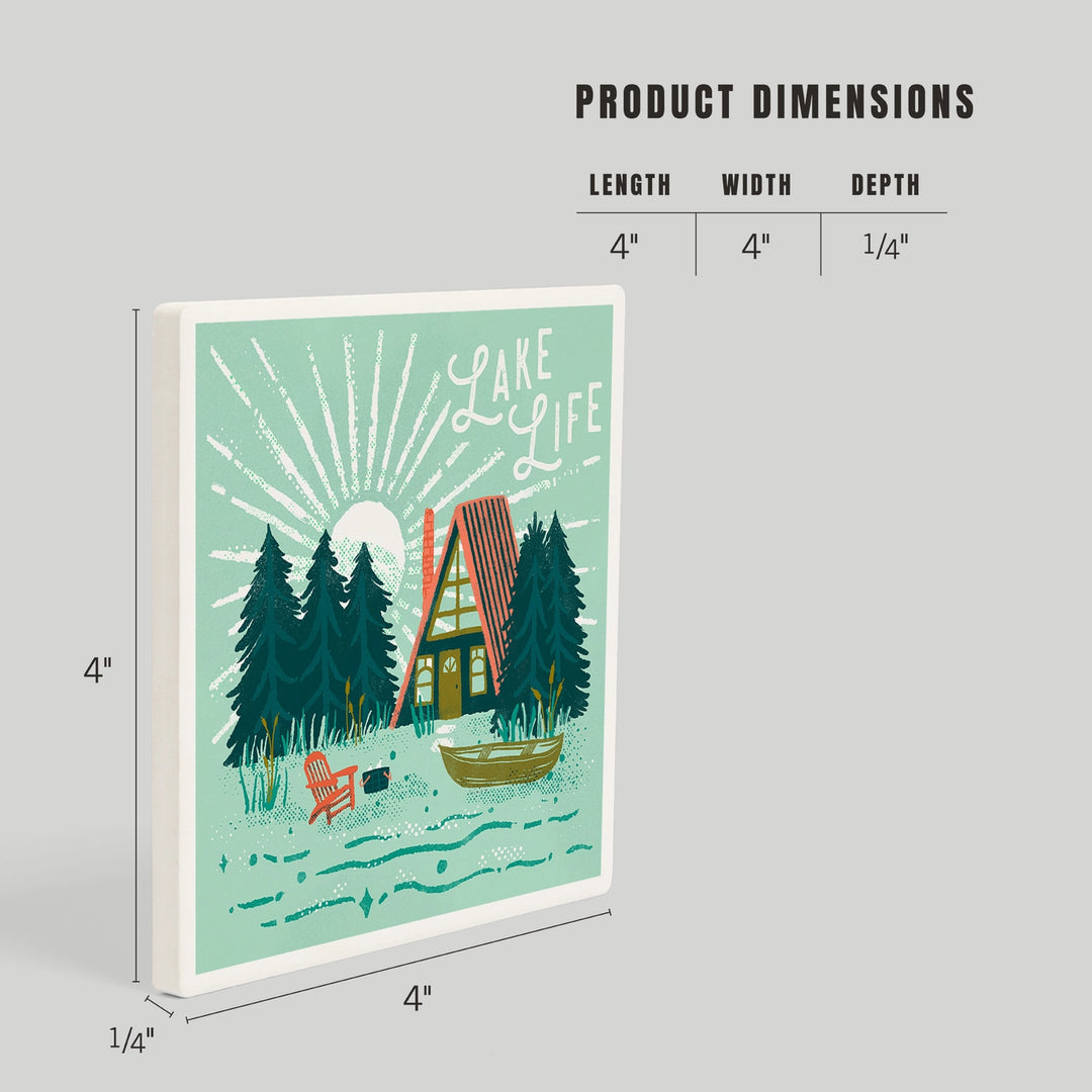 Lake Life - Ceramic Coaster