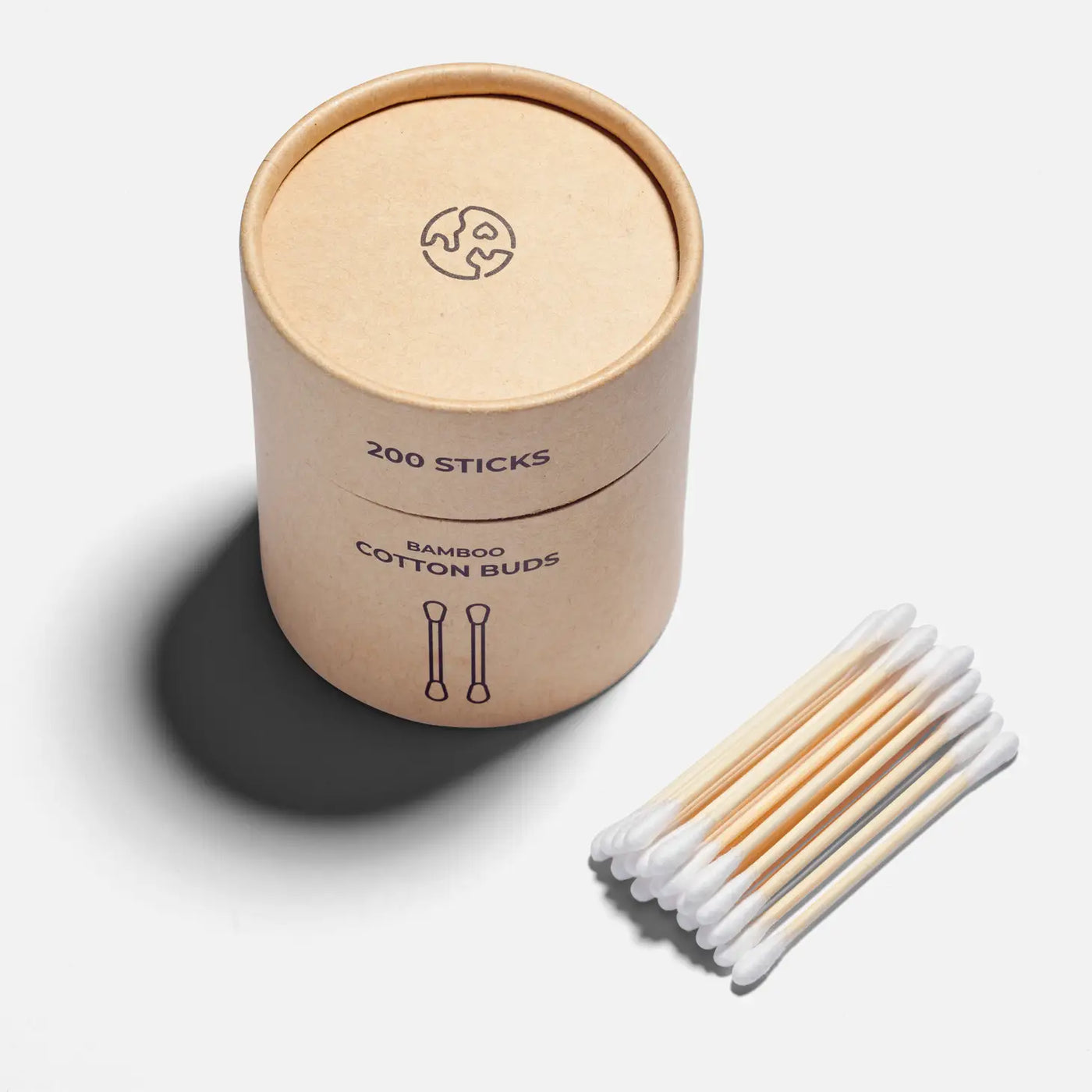 Pack of 200 Bamboo Cotton Buds/Swabs - Plastic Free
