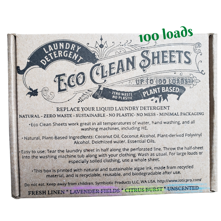 Eco Clean Laundry Detergent Sheets - Fresh Linen