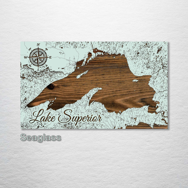 Lake Superior Wood Map