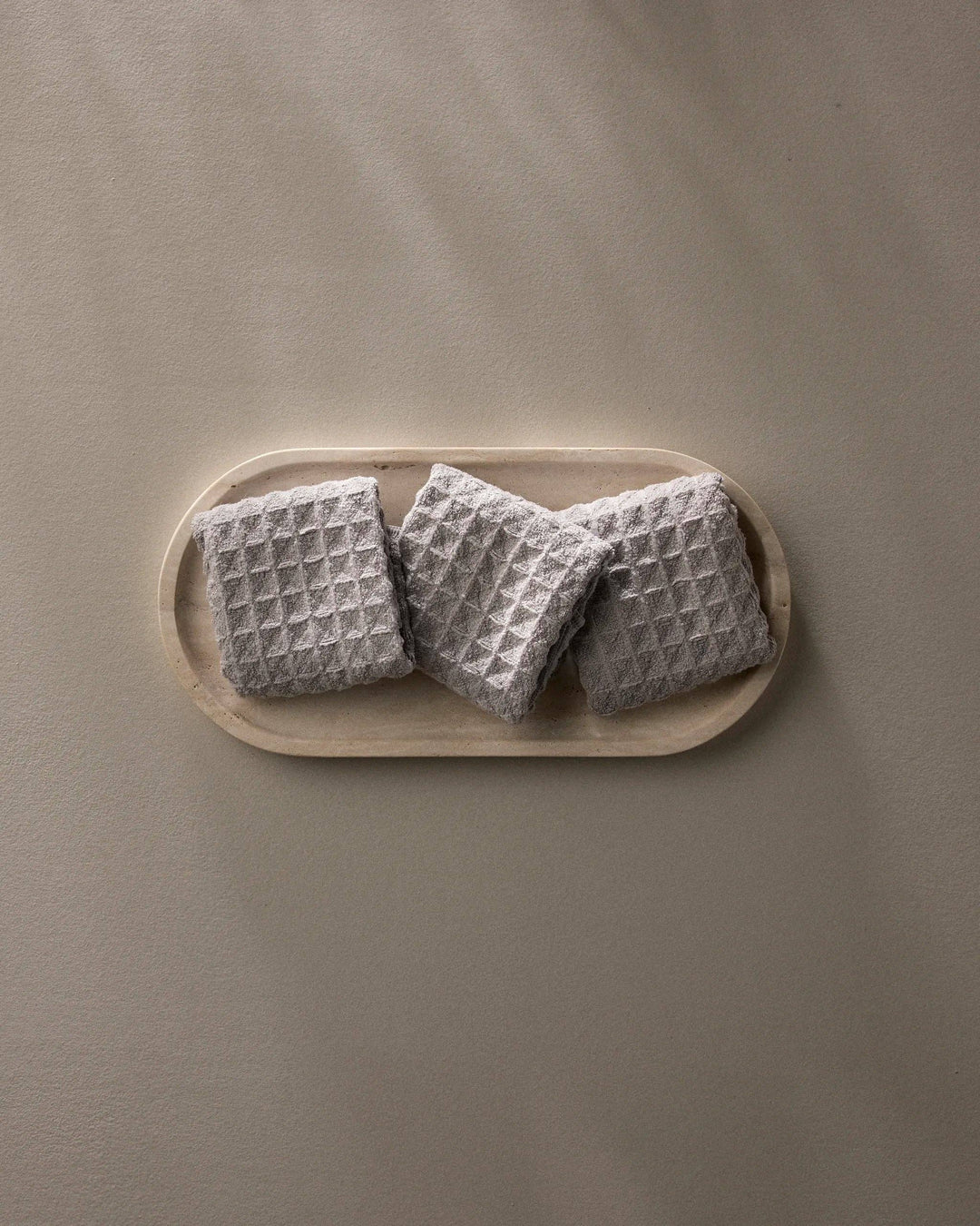 Stone Waffle Washcloth Set