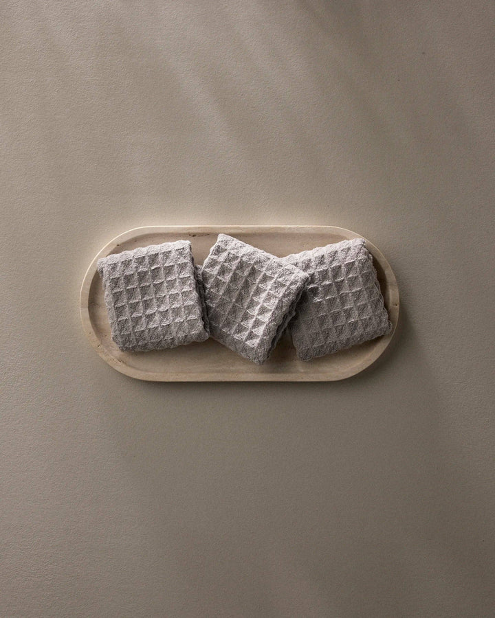 Stone Waffle Washcloth Set