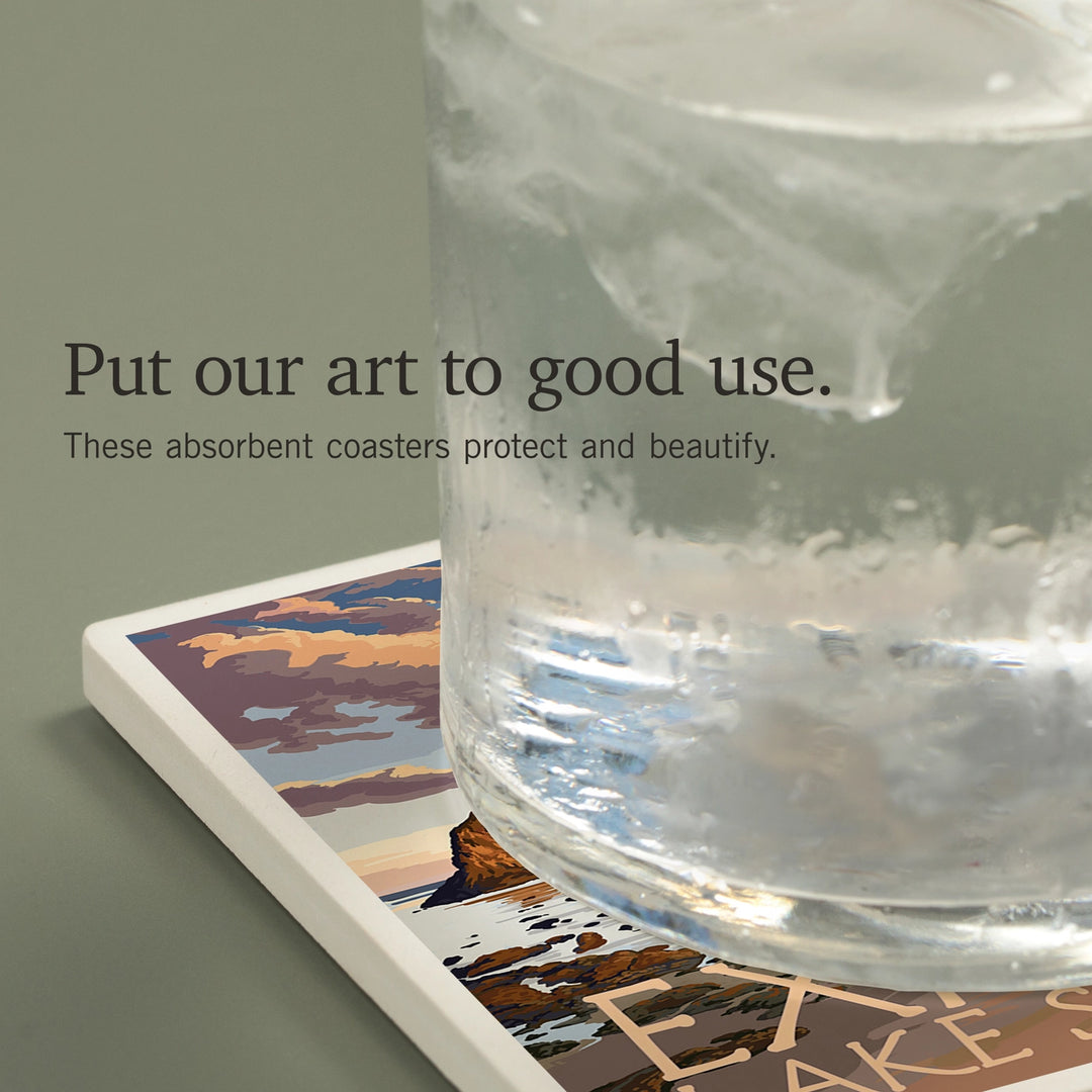 Explore Lake Superior - Ceramic Coaster