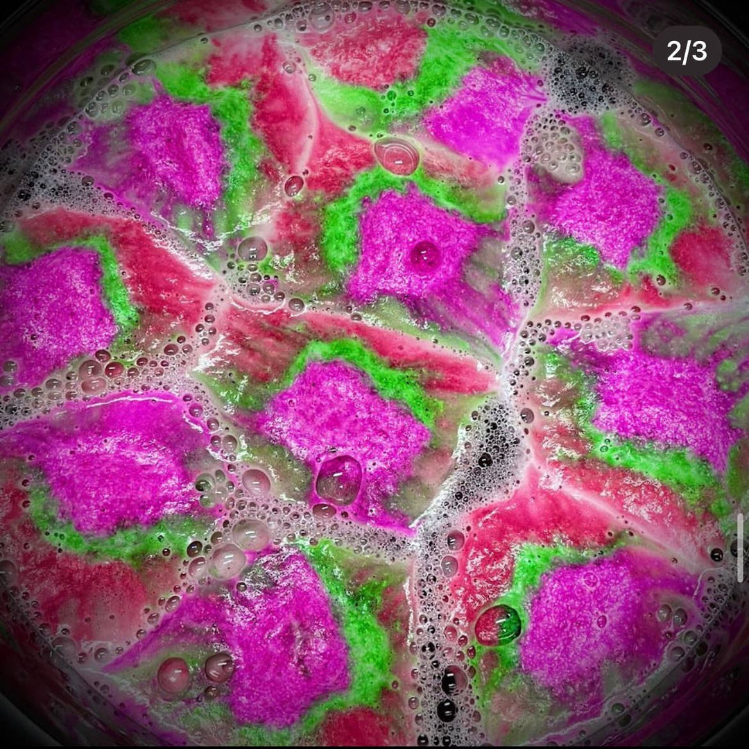 Mini Bath Bombs - Pink/Green