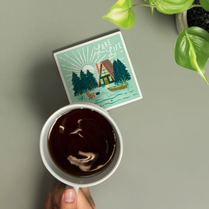 Lake Life - Ceramic Coaster