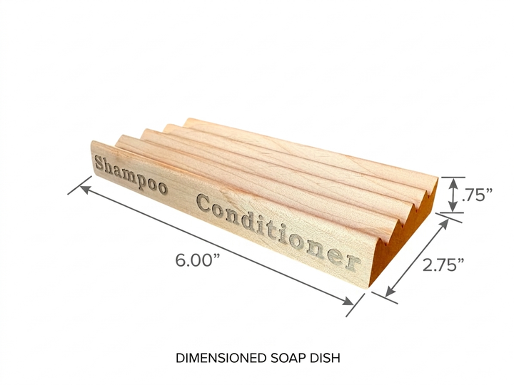 Shampoo & Conditioner Holder - Alder Wood