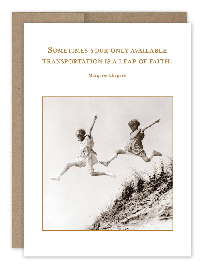 Leap Of Faith Encouragement Card