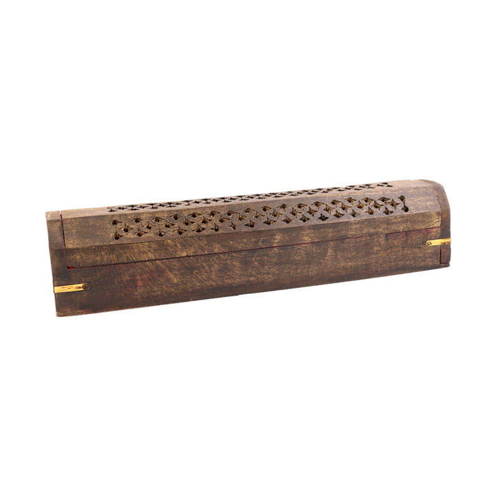 Hand Carved Wooden Incense Burner Box