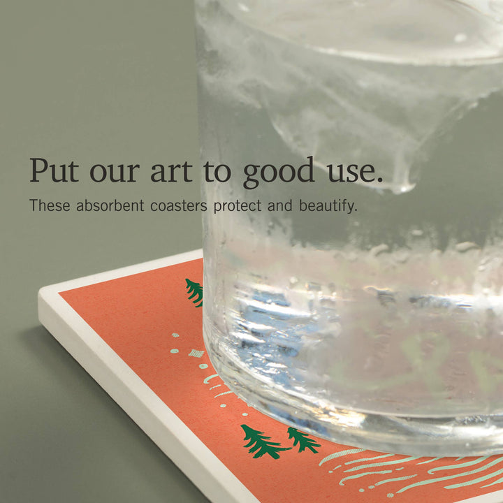 Take Me To The Lake - Ceramic Coaster