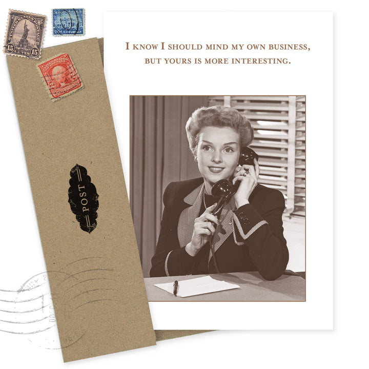 Mind My Own Business Birthday Card