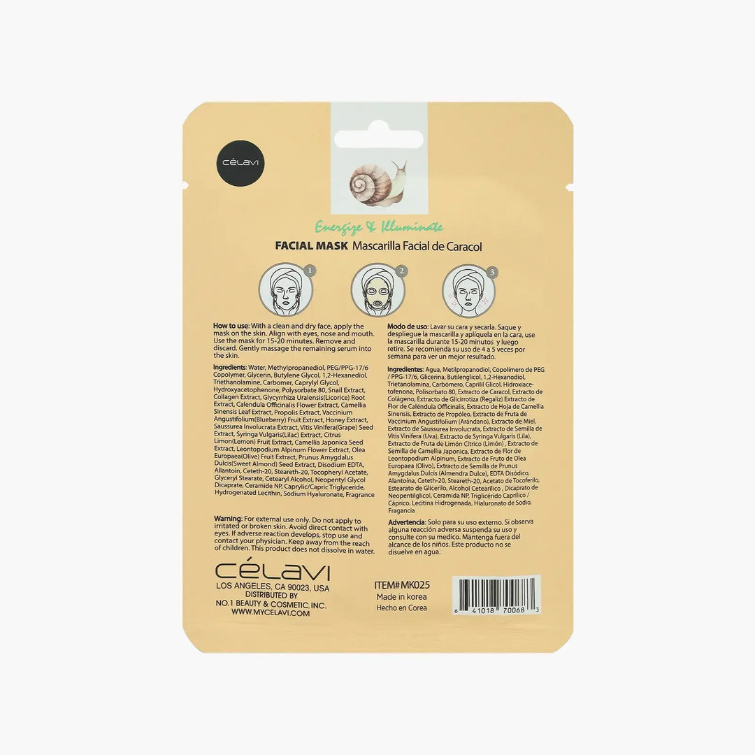 Snail Facial Mask - Energizing