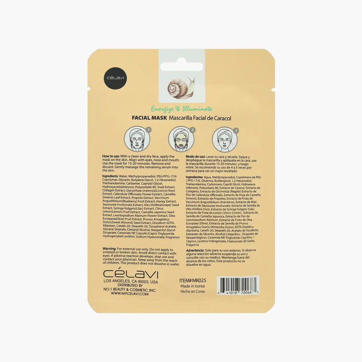 Snail Facial Mask - Energizing