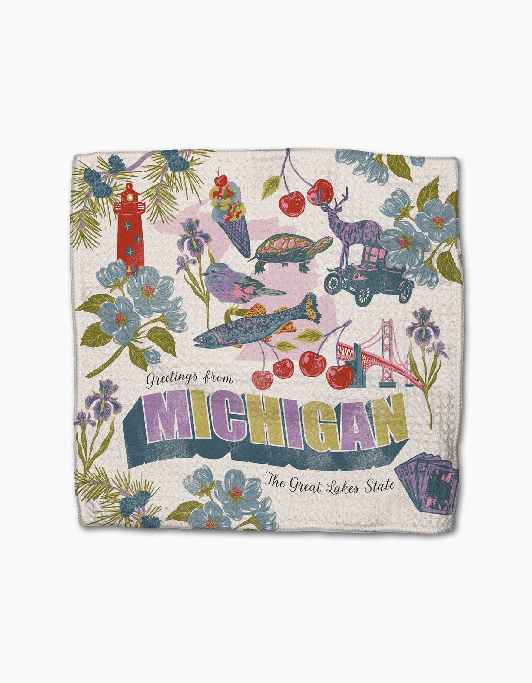Greetings From Michigan Dishcloth Set