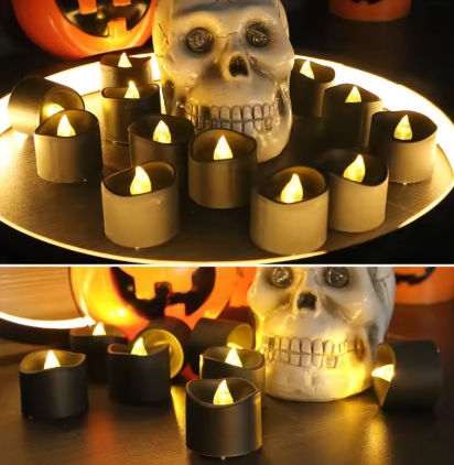 Assorted Flameless LED Candles for Halloween Decor