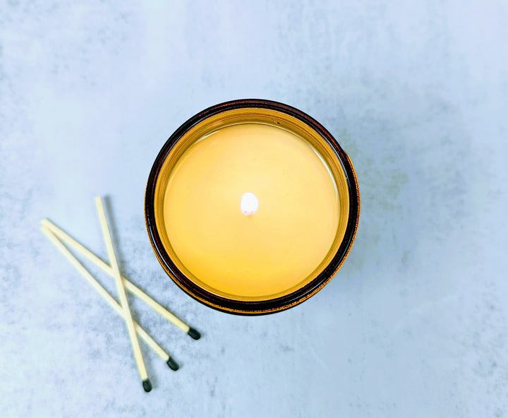 Amber Jar Candle - Blueberry Ice Cream
