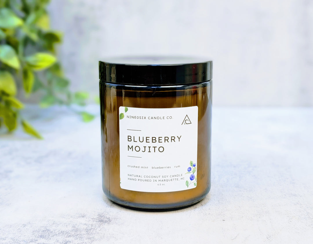 Amber Jar Candle - Blueberry Mojito