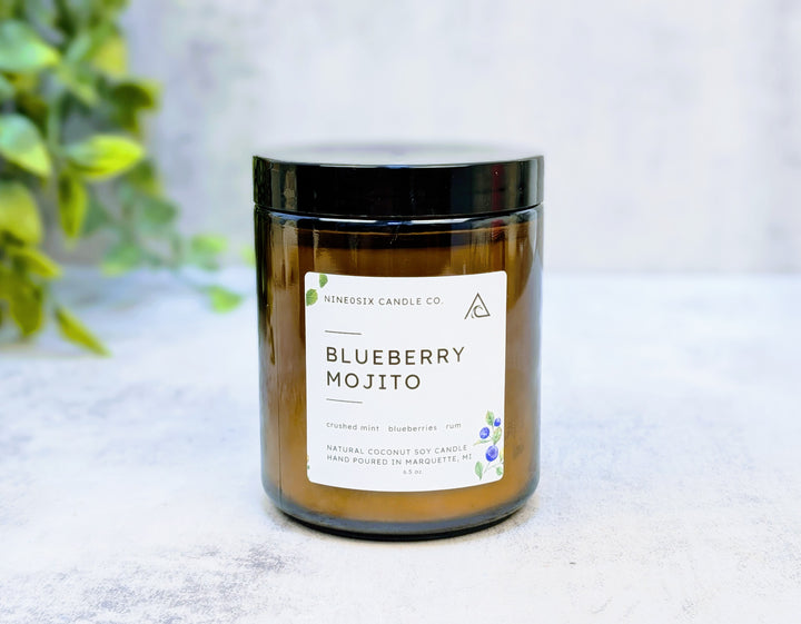 Amber Jar Candle - Blueberry Mojito