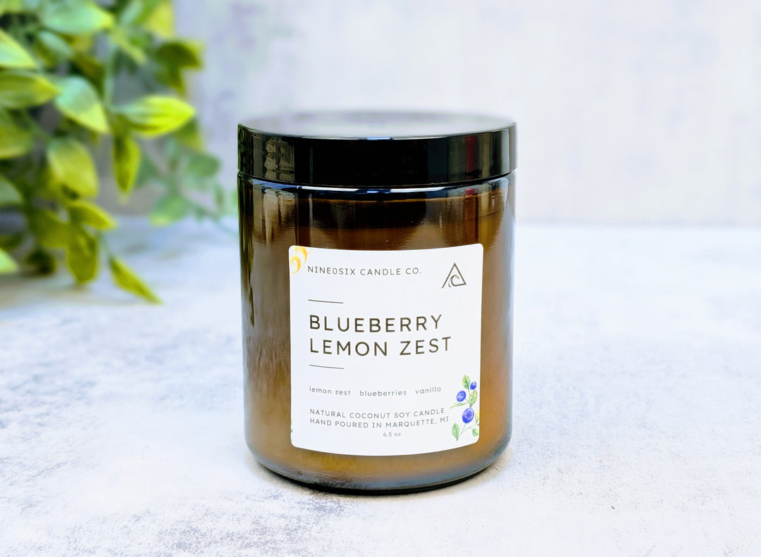 Amber Jar Candle - Blueberry Lemon Zest