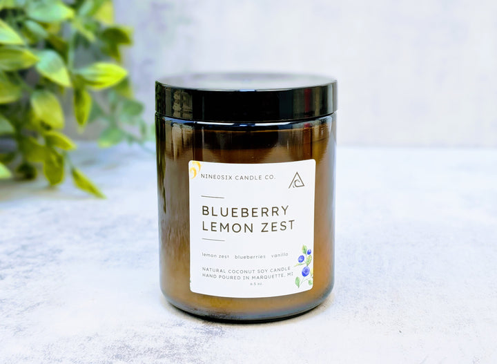 Amber Jar Candle - Blueberry Lemon Zest