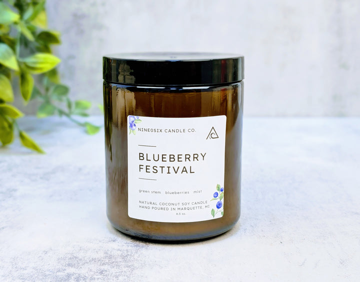 Amber Jar Candle - Blueberry Festival