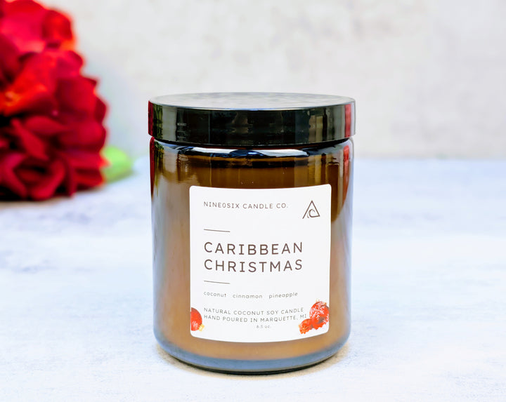 Amber Jar Candle - Caribbean Christmas