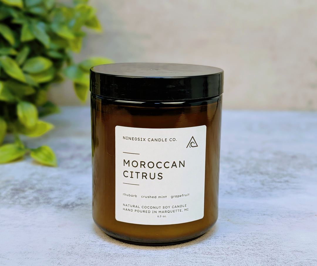 Amber Jar Candle - Moroccan Citrus