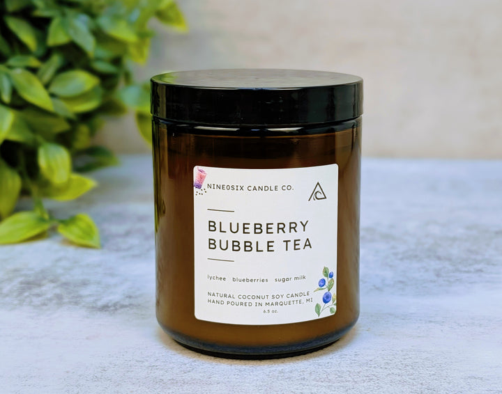 Amber Jar Candle - Blueberry Bubble Tea