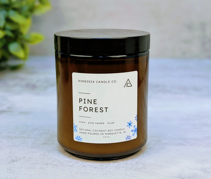 Amber Jar Candle - Pine Forest