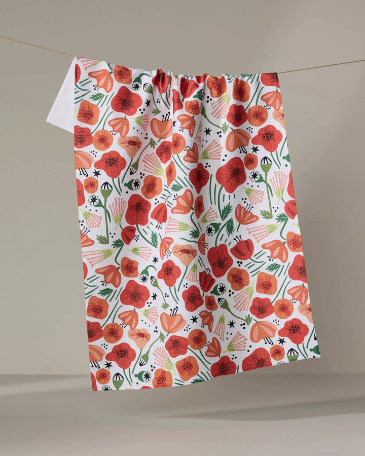 Poppy Power Tea Towel