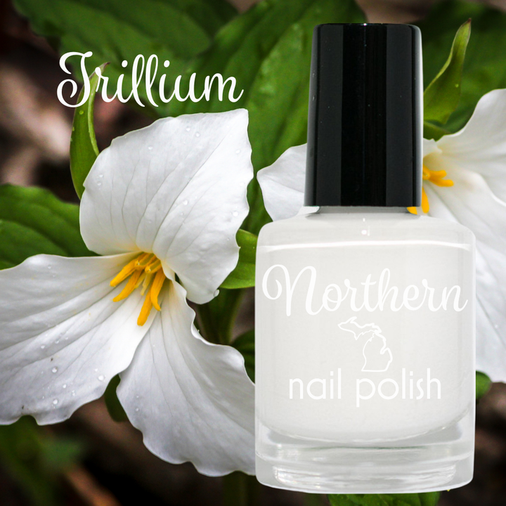 Trillium: Nail Polish White Creme Toxin Free Vegan Eco Beauty