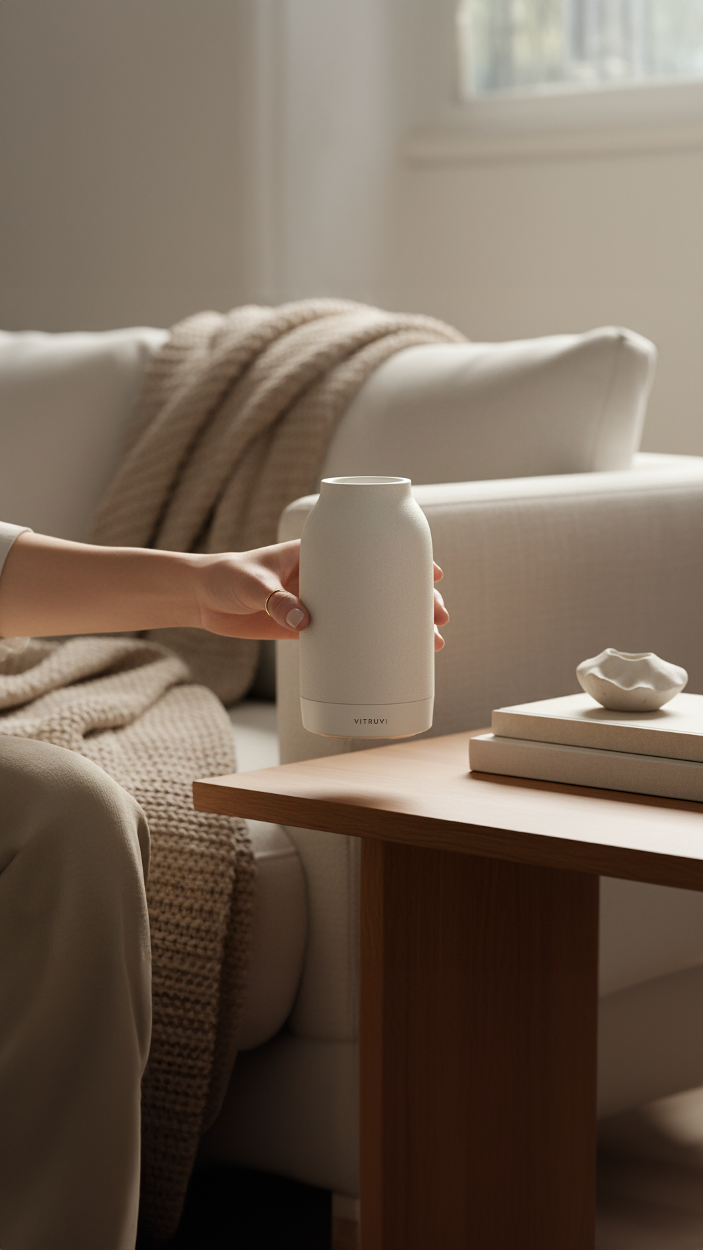 Air Cordless Waterless Diffuser - White