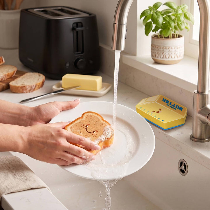 Tidy Toast Kitchen Sponges - Toast & Butter