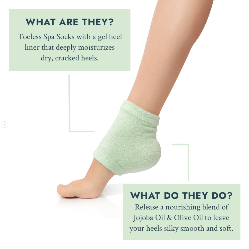 Moisturizing Heel Socks - Green