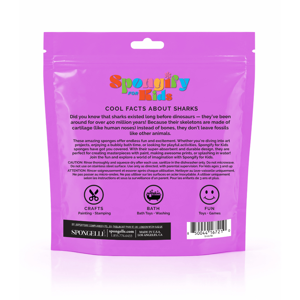 Spongify™ Bath Sponge for Kids - Shark Sea Animals