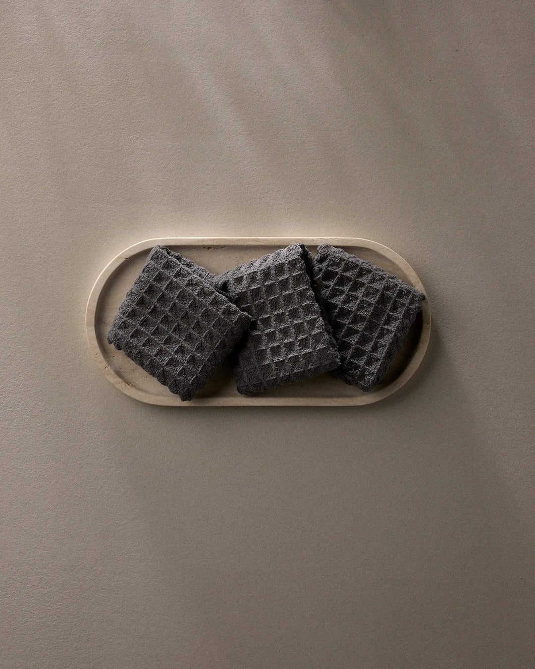 Charcoal Waffle Washcloth Set